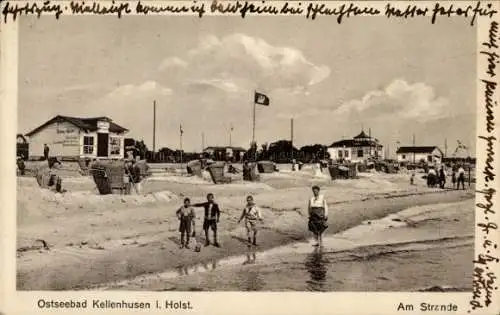 Ak Ostseebad Kellenhusen in Holstein, Strandleben