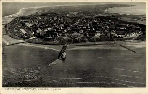 Ak Nordseebad Norderney Ostfriesland, Fliegeraufnahme
