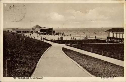 Ak Nordseebad Cuxhaven, Weg zum Badestrand
