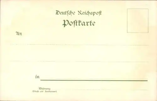 Ak Leipzig, Stadtansicht Leipzig 1497, Ausstellungssymbolik,  Architektur