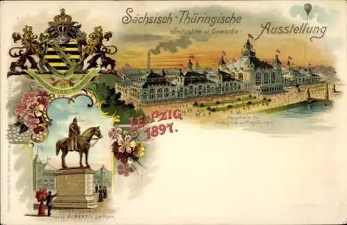 Ak Leipzig, Sächsisch-Thüringische Industrie- und Gewerbe-Ausstellung, Jahr 1897, Haupthalle
