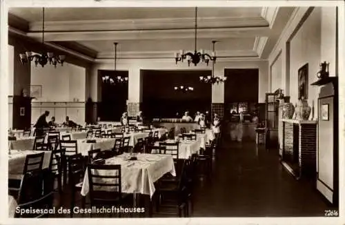 Ak Merseburg an der Saale, Speisesaal, Gesellschaftshaus,  Einrichtung, elegante Atmosphäre, 7261