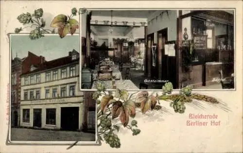 Ak Bleicherode am Harz, Restaurant Berliner Hof,  Gastzimmer