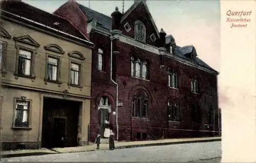 Ak Querfurt im Saalekreis, Kaiserliches Postamt,  Architektur, verträumte Farben