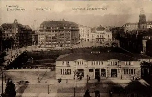 Ak Hamburg Mitte St. Georg, Ernst-Merckstraße, Bieberhaus, Deutsches Schauspielhaus