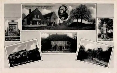 Ak Freyburg an der Unstrut, Neuenburg, Gutshaus Roßbach, Gasthof zum Luftschiff v. Schönichen