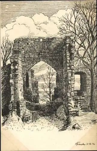 Künstler Ak Bad Blankenburg in Thüringen, Burg Greifenstein, Kapelle