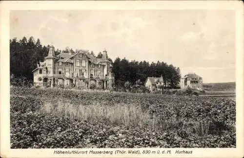 Ak Masserberg im Thüringer Schiefergebirge, Kurhaus, Wald