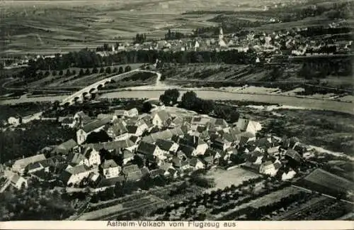 Ak Astheim Volkach in Unterfranken, Fliegeraufnahme