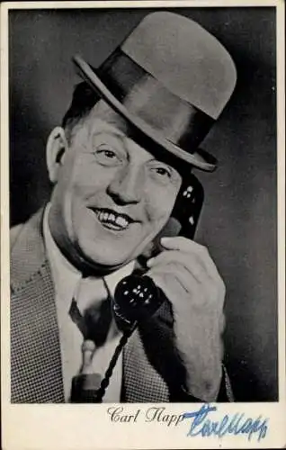 Ak Schauspieler Carl Napp, Portrait, Autogramm