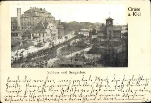 Ak Kiel, Schloss, Seegarten