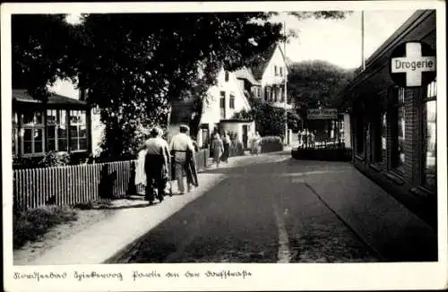 Ak Nordseebad Spiekeroog in Ostfriesland, Dorfstraße, Drogerie