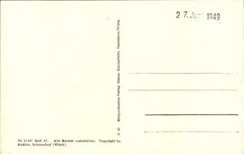 Ak Scheinfeld Mittelfranken, Luftaufnahme