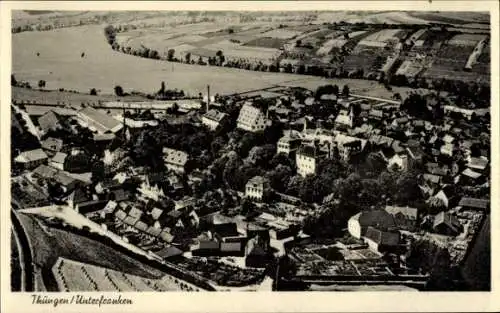 Ak Thüngen Unterfranken, Luftaufnahme