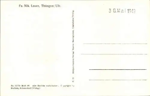 Ak Thüngen Unterfranken, Fliegeraufnahme