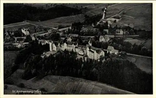 Ak Sankt Andreasberg Braunlage Harz, Stadtansicht, Fliegeraufnahme