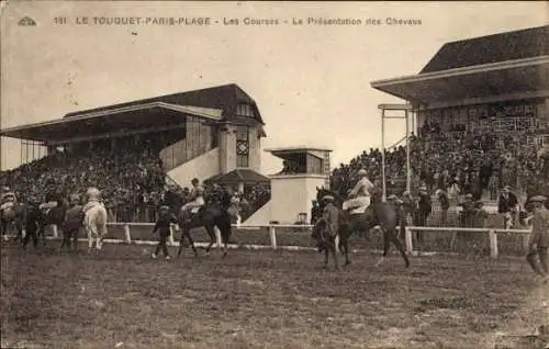 Ak Le Touquet Paris Plage Pas de Calais, Les Courses, La Presentation des Chevaux