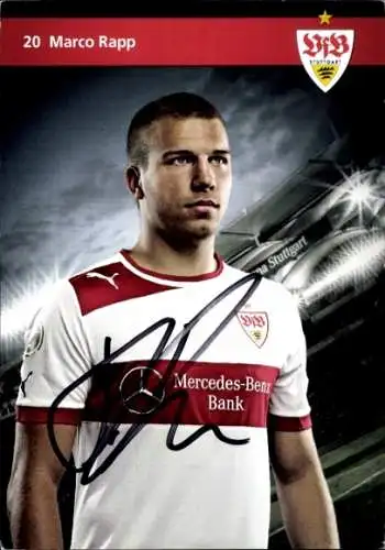 Autogrammkarte Fußballer Marco Rapp, VFB Stuttgart, Autogramm