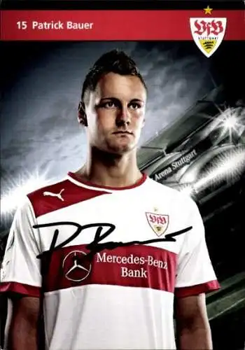 Autogrammkarte Fußballer Patrick Bauer, VFB Stuttgart, Autogramm