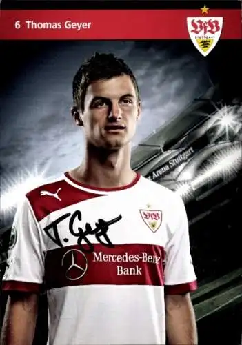 Autogrammkarte Fußballer Thomas Geyer, VFB Stuttgart, Autogramm