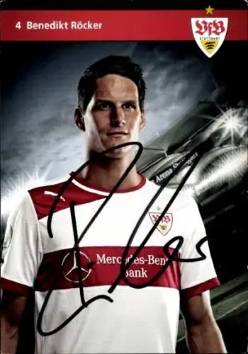 Autogrammkarte Fußballer Benedikt Röcker, VFB Stuttgart, Autogramm
