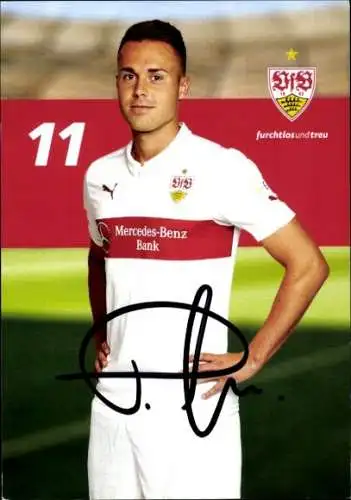 Autogrammkarte Fußballer Pascal Breier, VFB Stuttgart, Autogramm