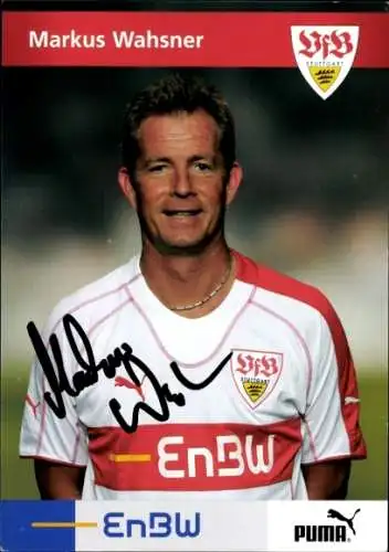Autogrammkarte Fußballer Markus Wahsner, VFB Stuttgart, Autogramm