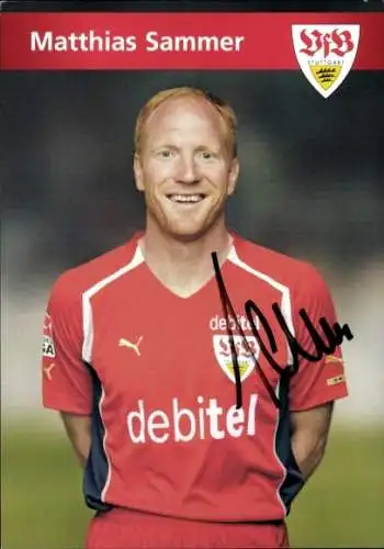 Autogrammkarte Cheftrainer Matthias Sammer, VFB Stuttgart, Autogramm