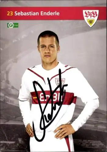 Autogrammkarte Fußballer Sebastian Enderle, VFB Stuttgart, Autogramm