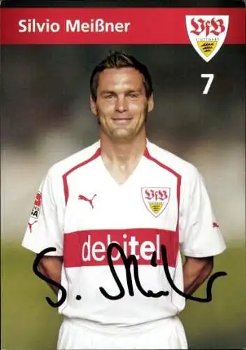 Autogrammkarte Fußballer Silvio Meißner, VFB Stuttgart, Autogramm