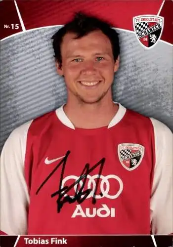 Autogrammkarte Fußballer Tobias Fink, FC Ingolstadt, Autogramm
