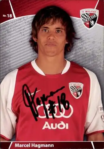 Autogrammkarte Fußballer Marcel Hagmann, FC Ingolstadt, Autogramm