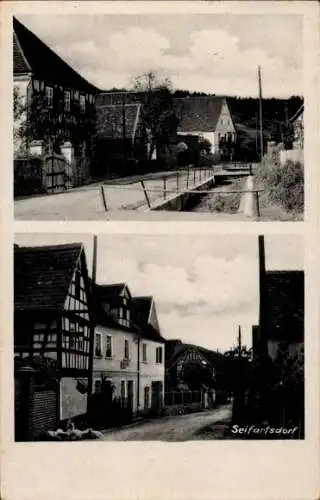 Ak Seifartsdorf Silbitz in Thüringen, Teilansichten, Straßenpartie