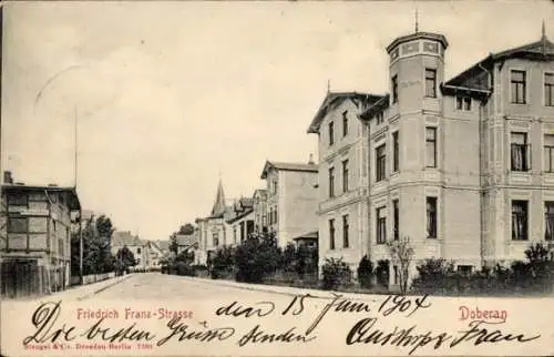 Ak Bad Doberan in Mecklenburg, Friedrich Franz-Straße