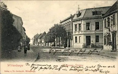 Ak Wittenberge an der Elbe Prignitz, Chaussee Straße