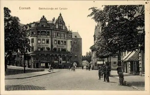 Ak Lutherstadt Eisenach in Thüringen, Bahnhofstraße, Carlstor