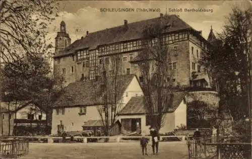 Ak Schleusingen in Thüringen, Schloss Bertholdsburg