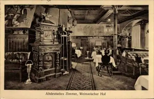 Ak Jena in Thüringen, Altdeutsches Zimmer, Hotel Weimarischer Hof