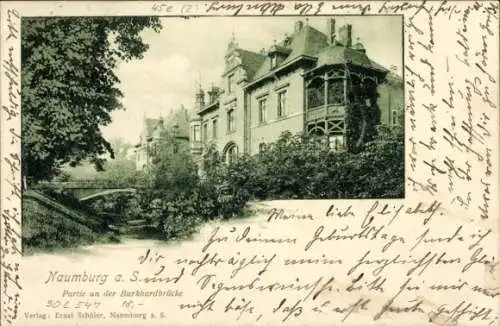 Ak Naumburg an der Saale, An der Burkhardbrücke