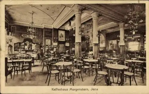 Ak Jena in Thüringen, Kaffeehaus Morgenstern, Innenansicht