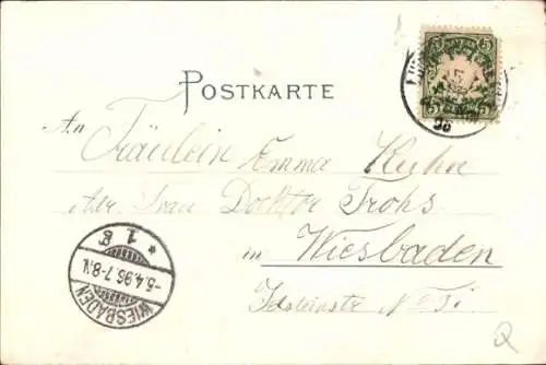 Litho Ludwigshafen am Rhein, Gastwirtschaft Bayer. Hies'l