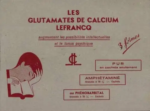 CPA Reklame, Les Glutamatres de Calcium Lefrancq, Laboratoires Lefrancq