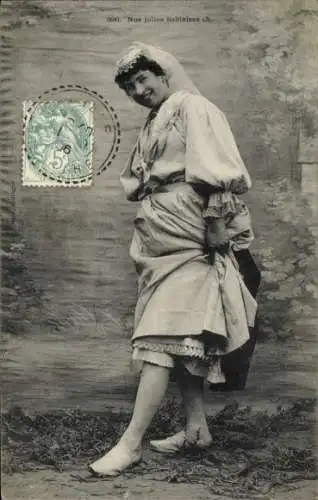 Ak Sablaise, Französin in traditioneller Tracht