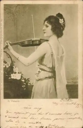 Künstler Ak Torggler, H., Violinistin im Spiel, In Harmonie