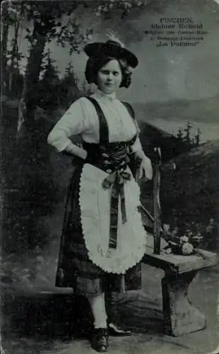 Ak Finchen, kleiner Kobold, Mitglied des Damen-Blas und Gesangs-Ensemble La Paloma