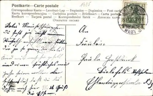 Ak Liebespaar, Frau in Tracht, Jäger