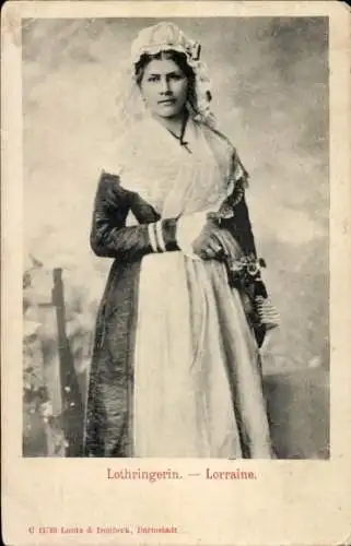 Ak Lothringerin in Tracht