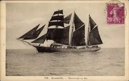 Ak Granville, Segelschiff