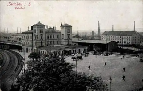 Ak Zwickau in Sachsen, Bahnhof