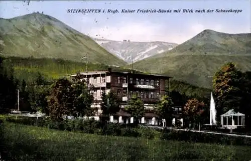 Ak Ściegny Steinseiffen Podgórzyn Giersdorf Riesengebirge Schlesien, Kaiser Friedrich Baude